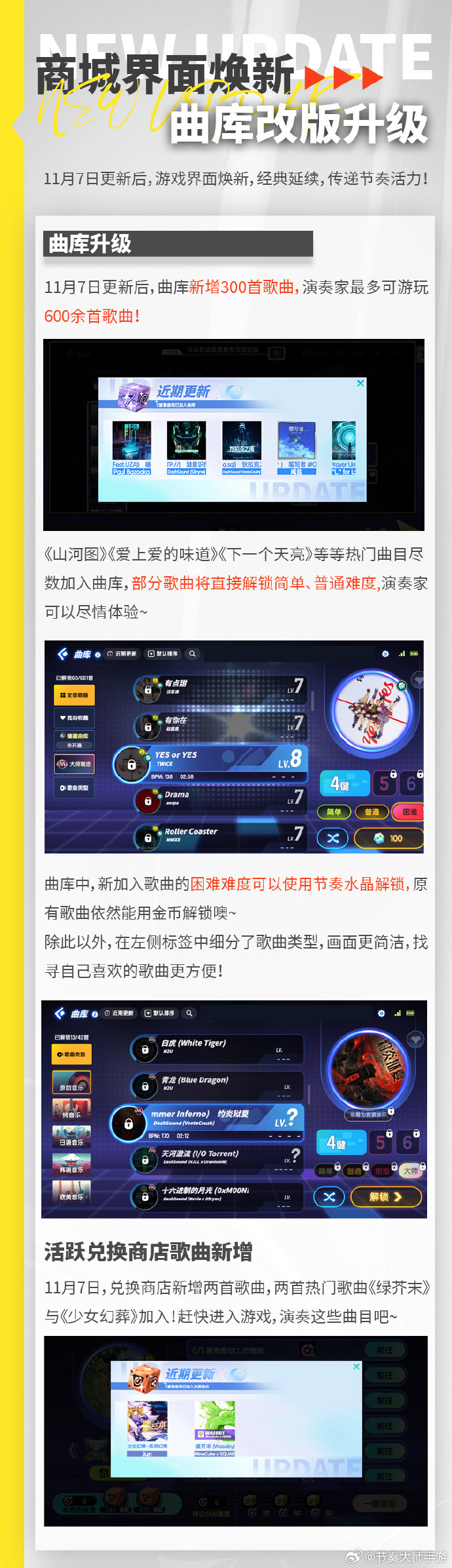 節(jié)奏大師最新版更新信息，音樂(lè)狂歡升級(jí)，節(jié)奏掌控再突破！